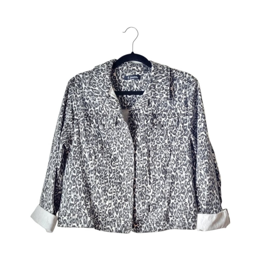 D. Jeans Animal Print Jean Jacket